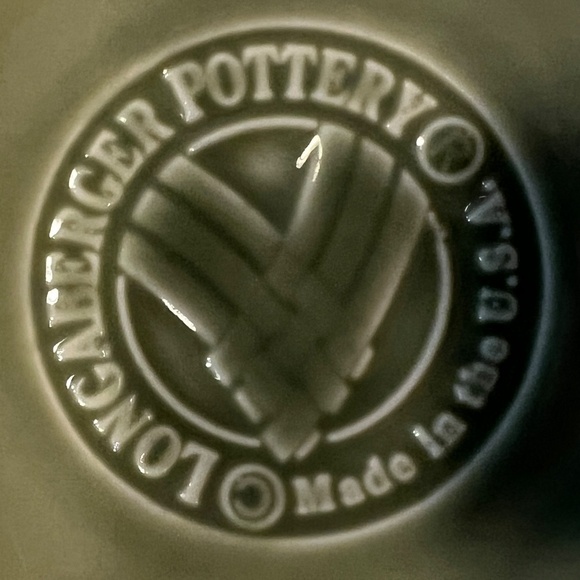 Longaberger Pint Pottery Sage Green Woven Traditions Salt Crock with Lid… - Picture 6 of 6